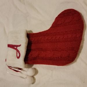 Monogrammed A Christmas stocking